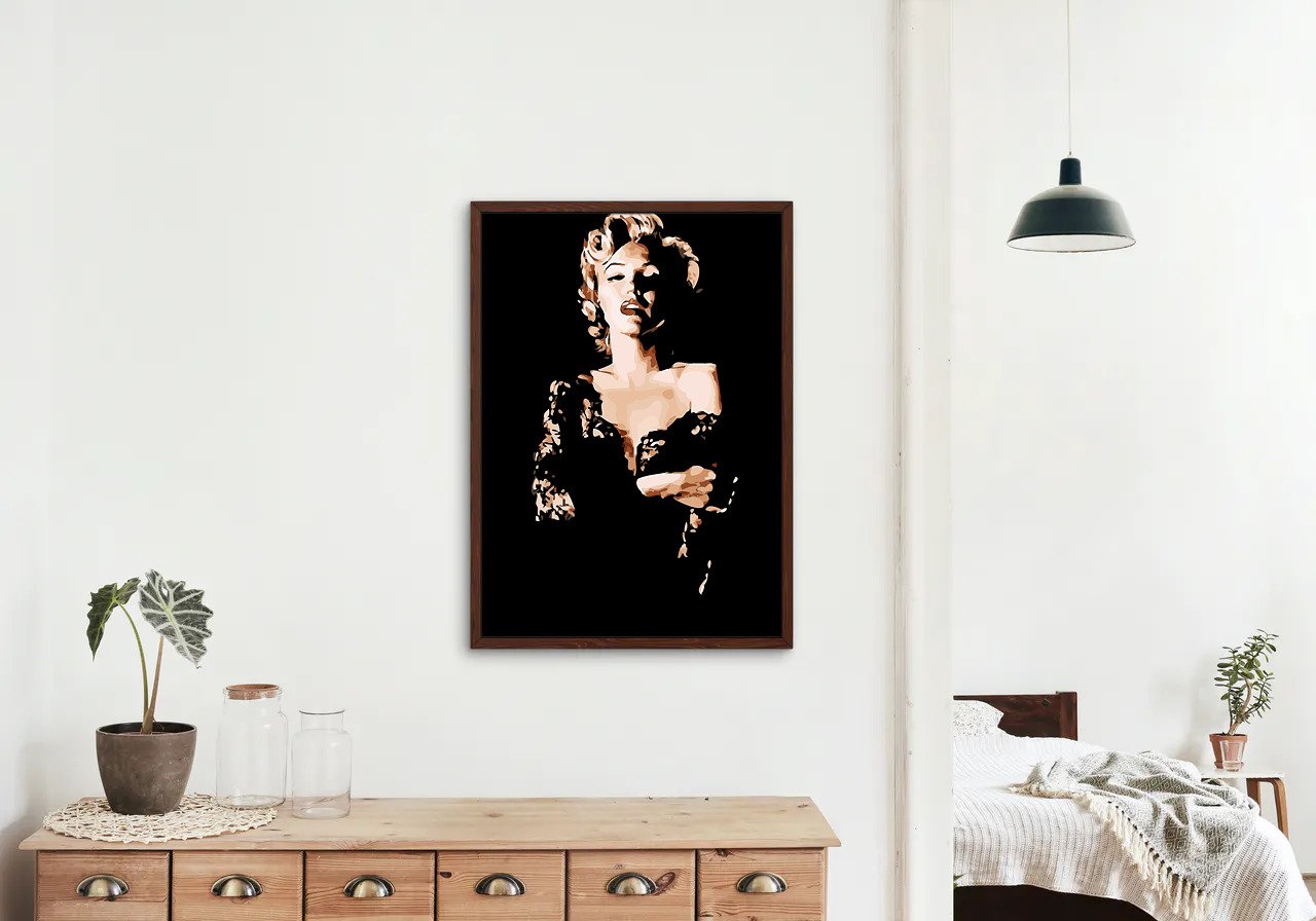 Marilyn Monroe Feketében - számfestő készlet