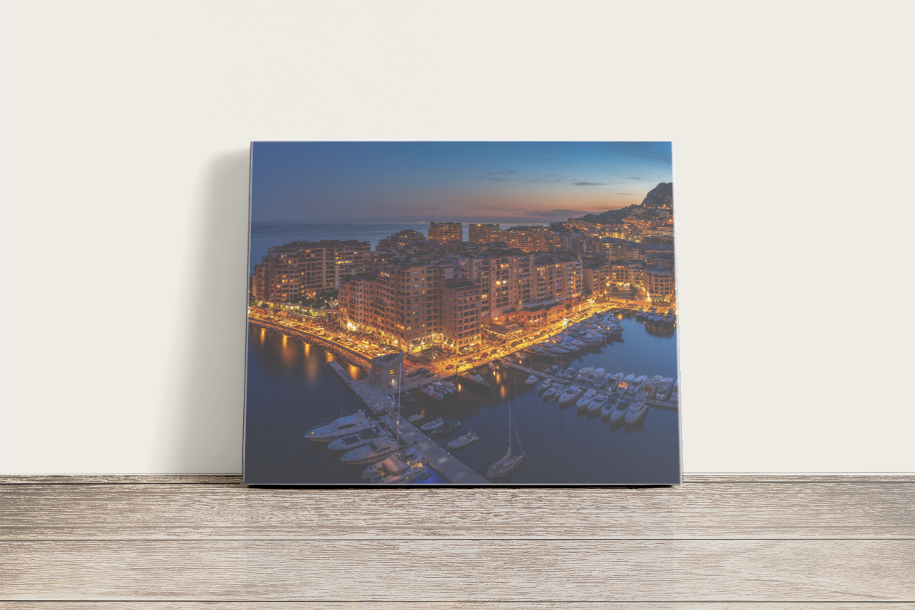 Monaco, Kikötő - vászonkép