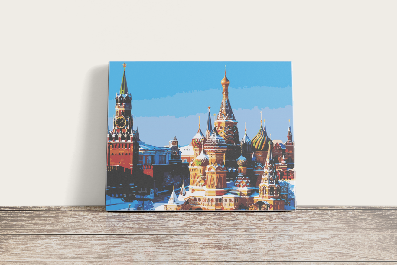Moszkva - Vörös Tér - számfestő készlet