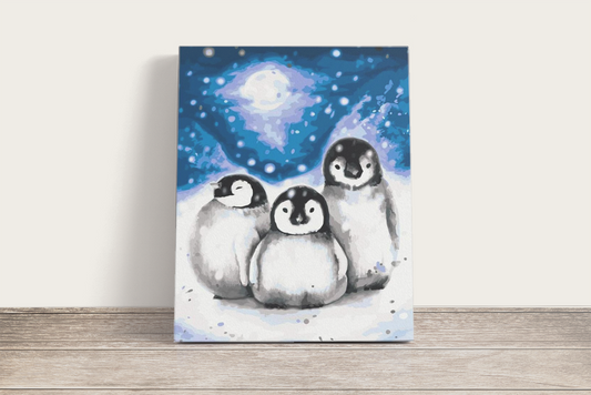 Pingvin Testvérek - számfestő készlet