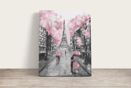 Rózsaszín Párizs - számfestő készlet