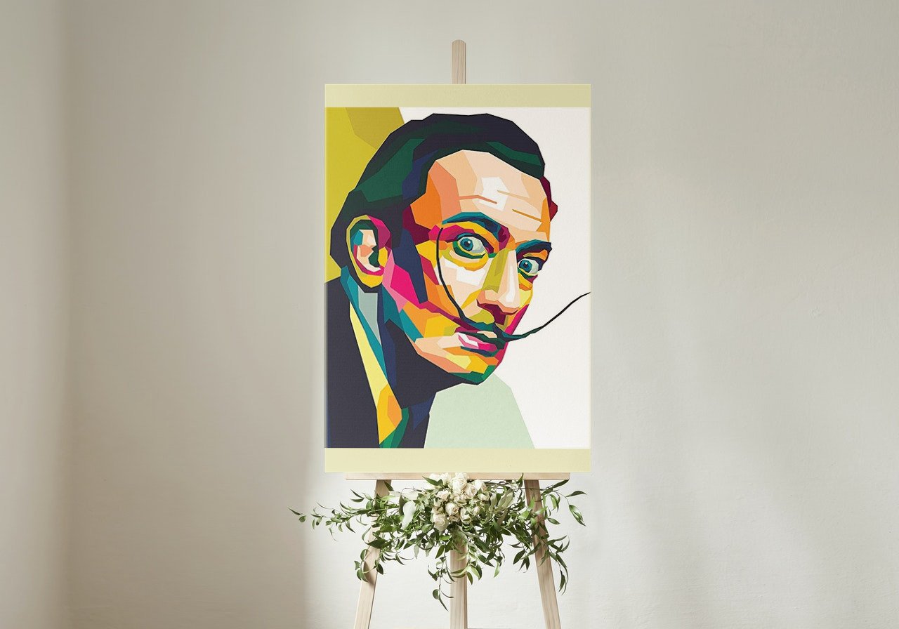 Salvador Dali portré - számfestő készlet