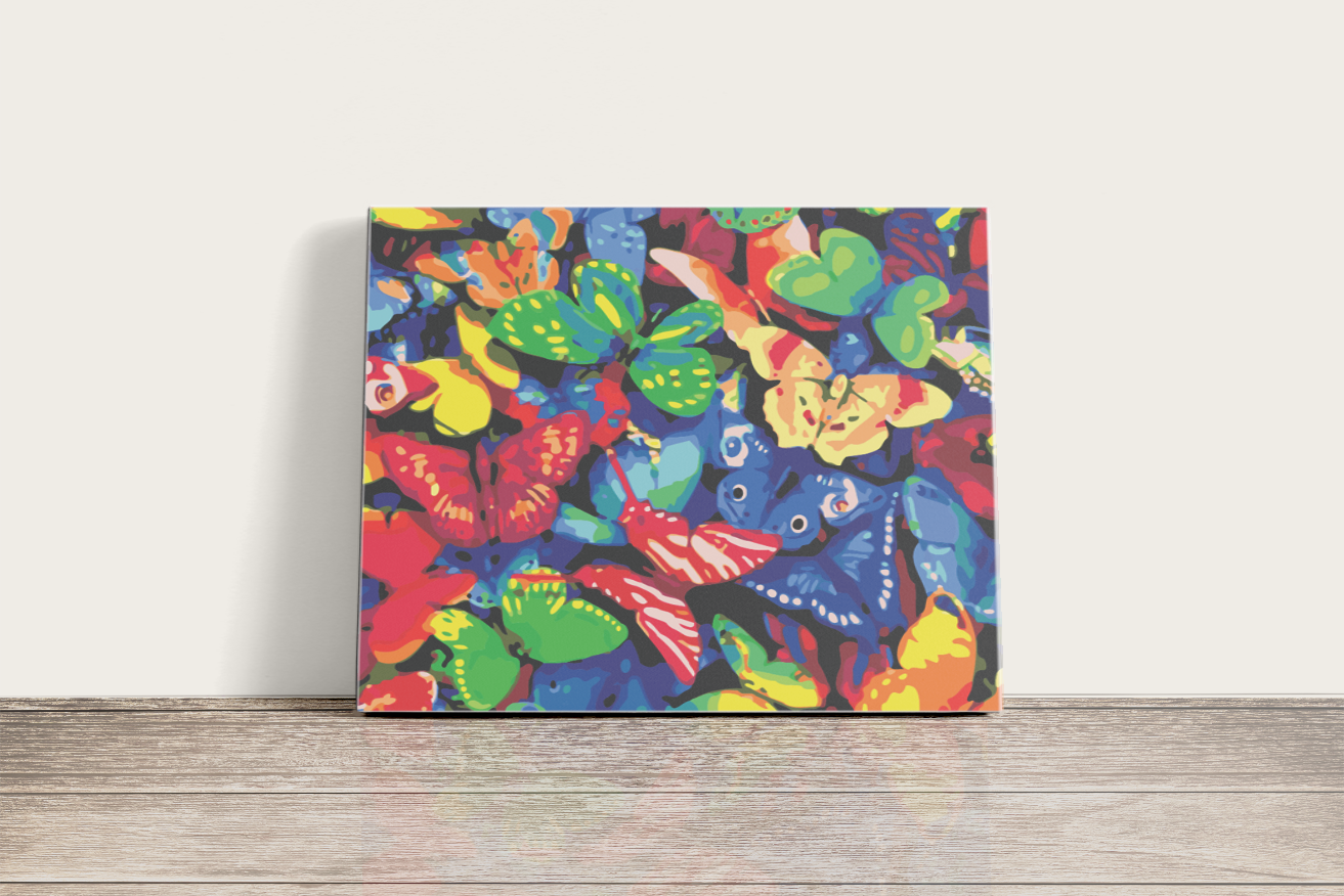 Színes Pillangók - számfestő készlet