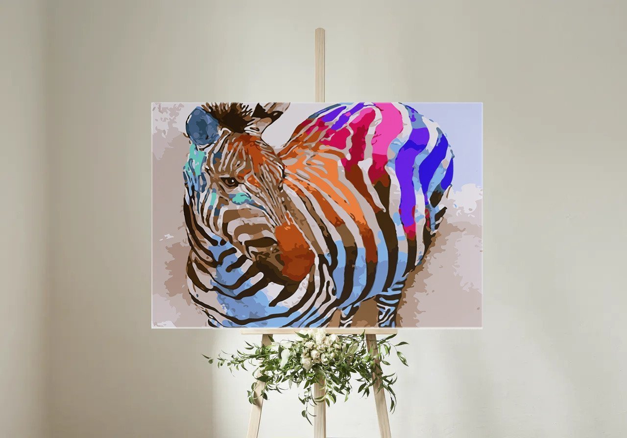 Színes Zebra 2 - számfestő készlet