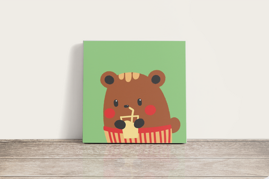 Szomjas Medve - gyerek számfestő készlet