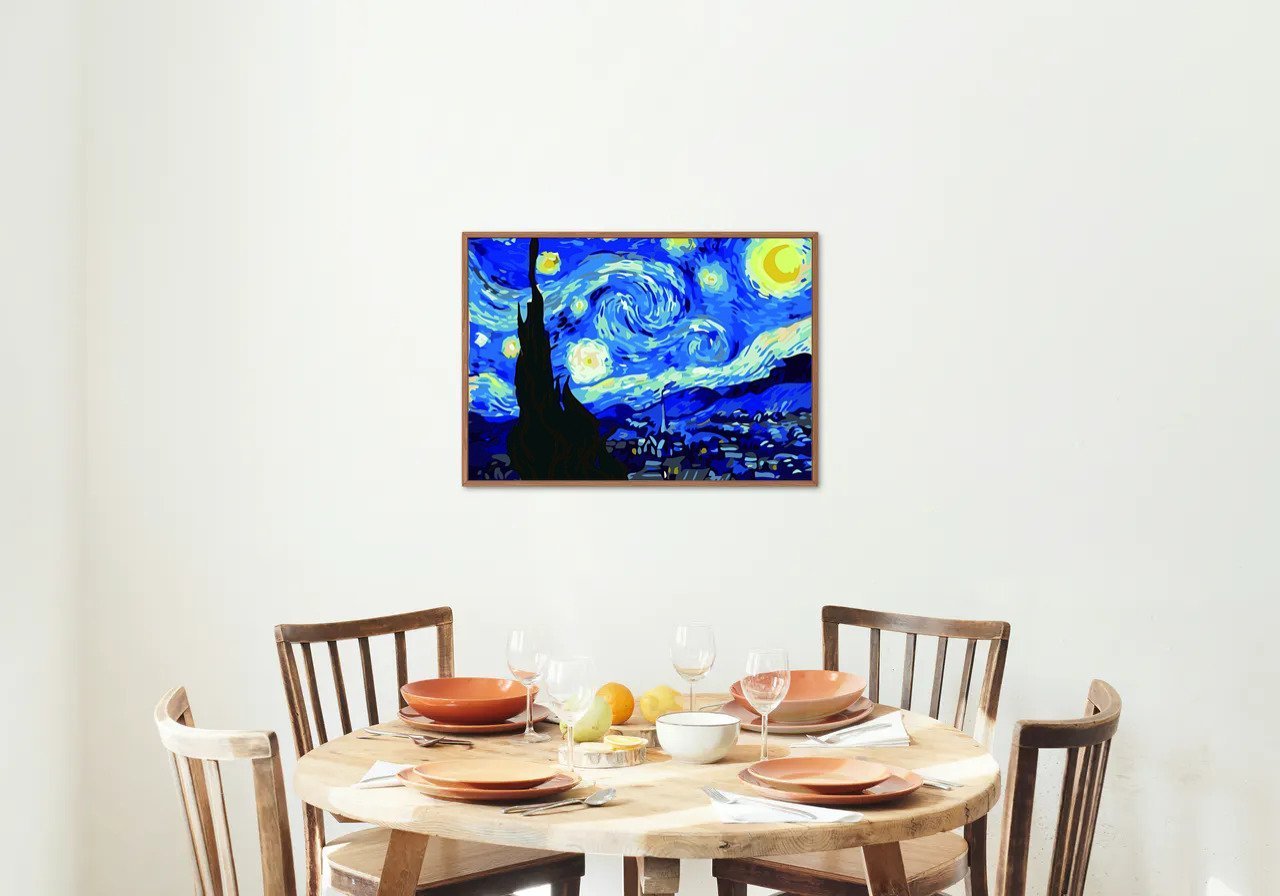 Van Gogh Csillagos Éj - számfestő készlet
