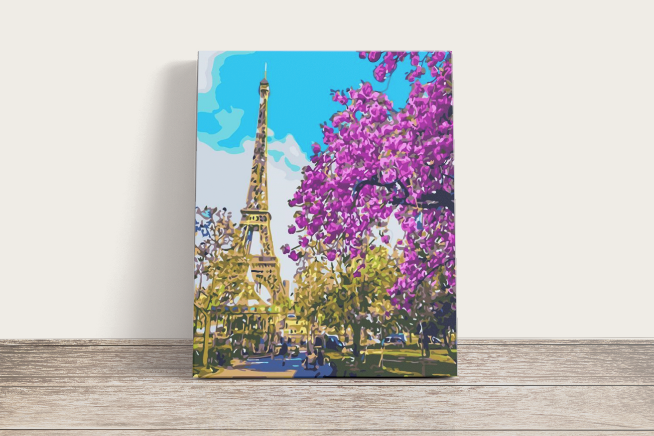Virágzó Párizs - számfestő készlet