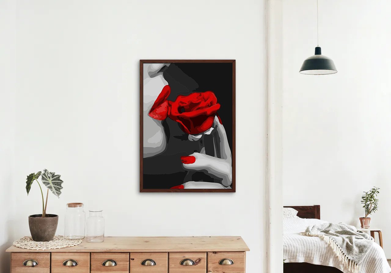 Vörös Rózsa - számfestő készlet